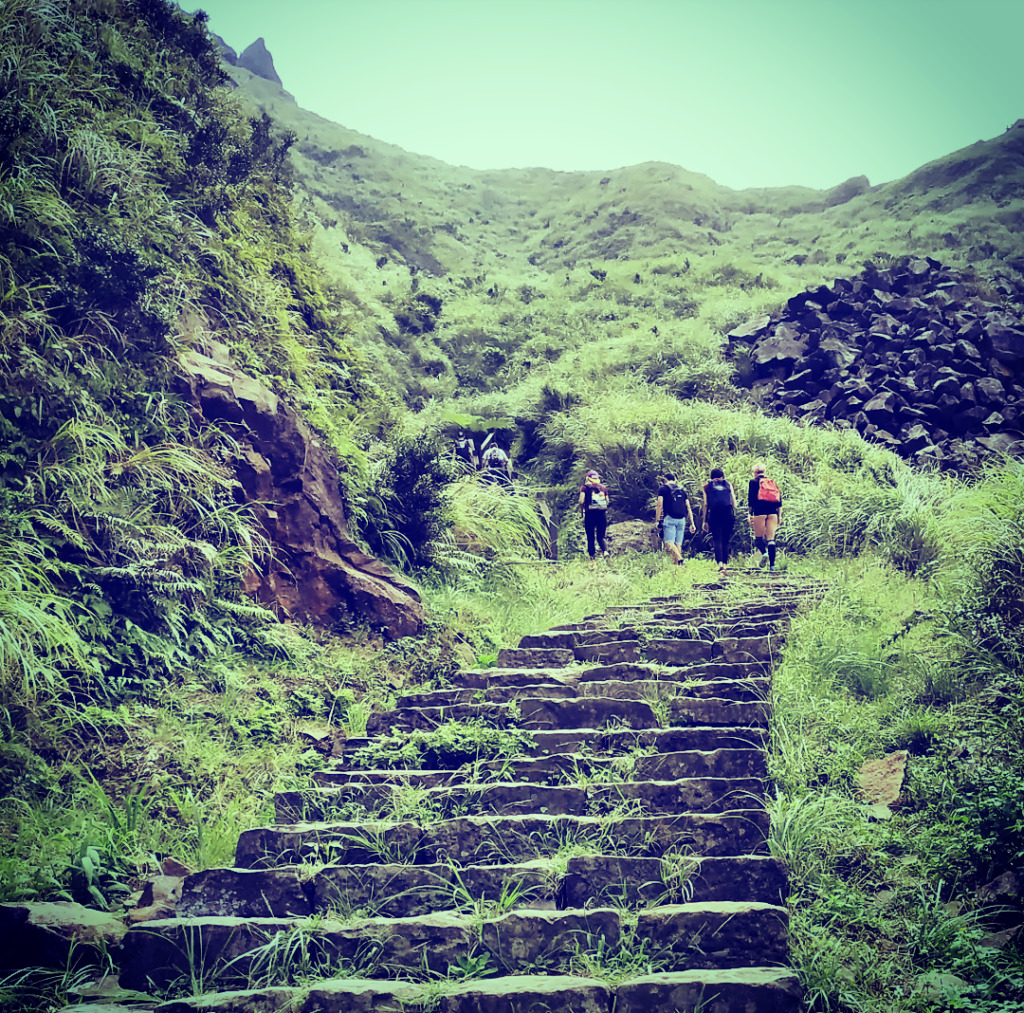 Stairs to Teapot Mountain Peak
