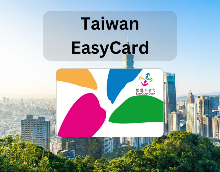 EasyCard with Taipei in background