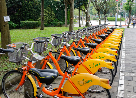 Row of Taiwan YouBikes