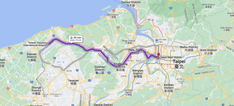 How to go to Taipei from Taoyuan Airport