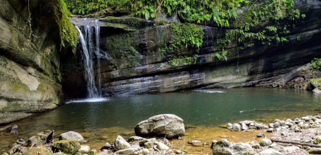 A view of Wanggu Waterwall